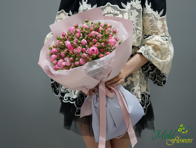 Bouquet of pink peony roses ''Summer Melody'' photo